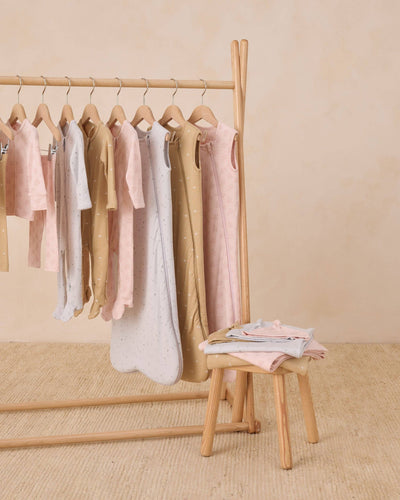 Modal Zip Footie || Pink Blossom