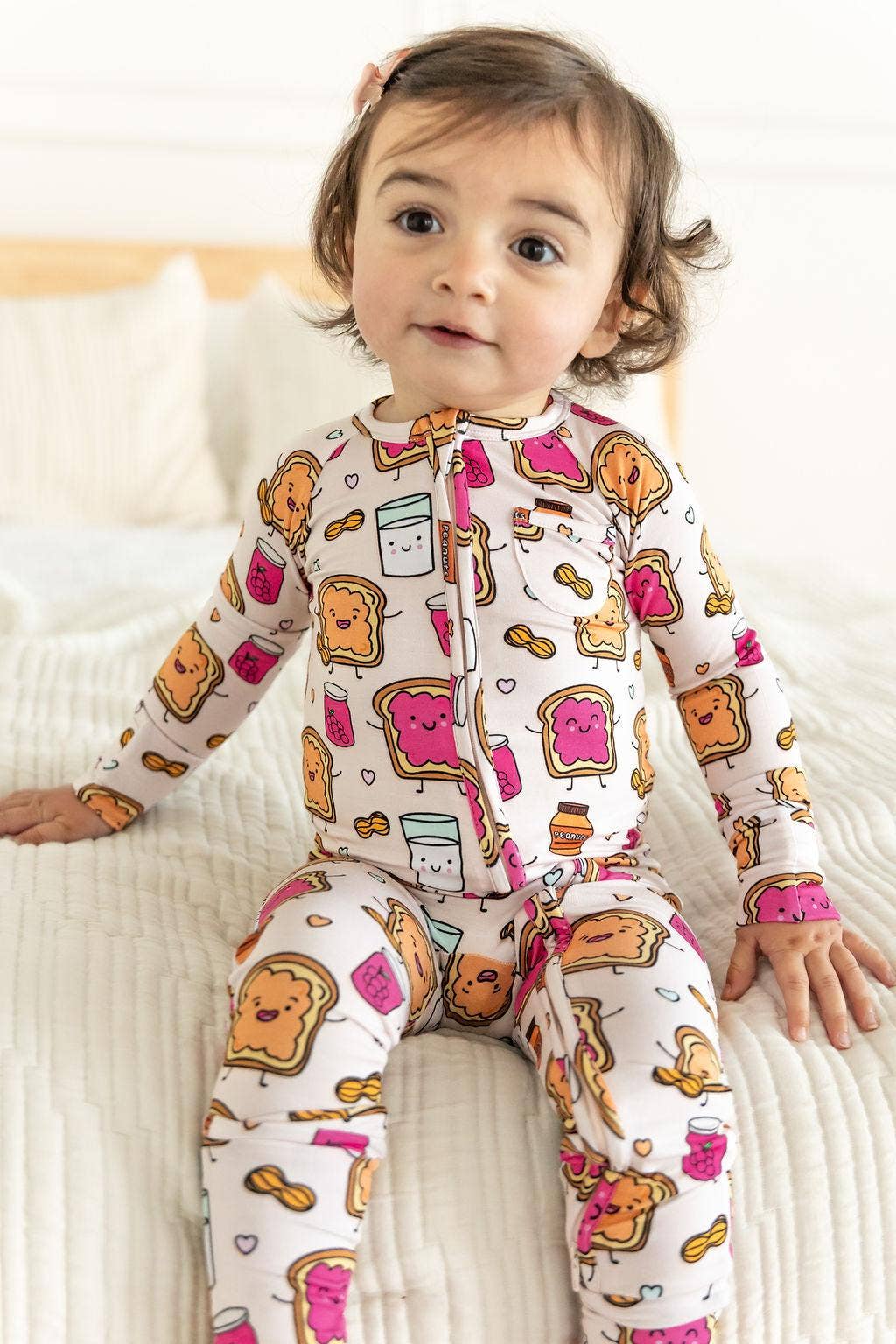 Peanut Butter Jelly Zip Romper