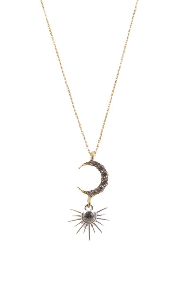 Crystal Moon & Starburst Necklace