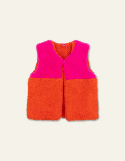 Fake Fur Pink Red Bodywarmer