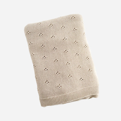 Heirloom Pique Birch Organic Cotton Baby Blanket