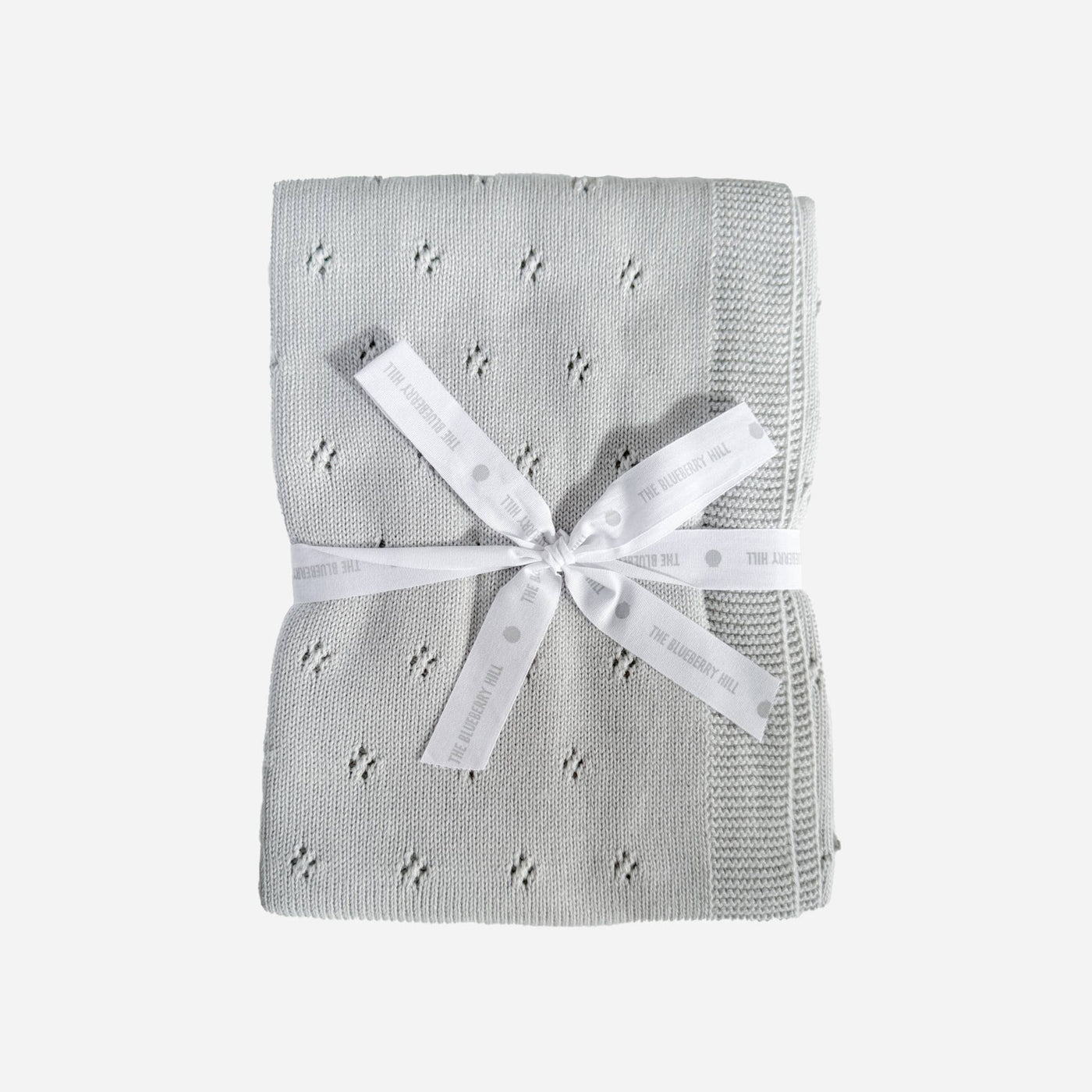 Heirloom Pique Grey Organic Cotton Baby Blanket