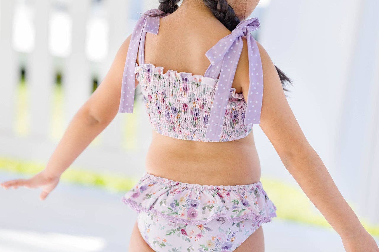 Waverly Shirred Swimsuit | Violet Breeze