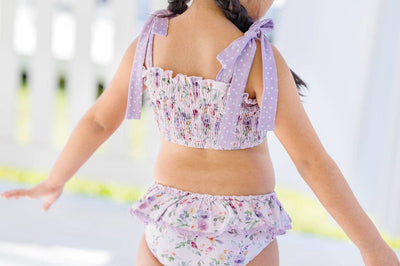 Waverly Shirred Swimsuit | Violet Breeze