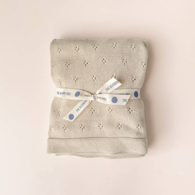 Heirloom Pique Birch Organic Cotton Baby Blanket