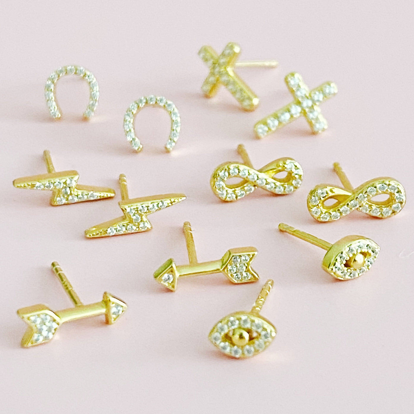 Mini Sparkle Stud Sterling Silver Earrings | Pretty Eye