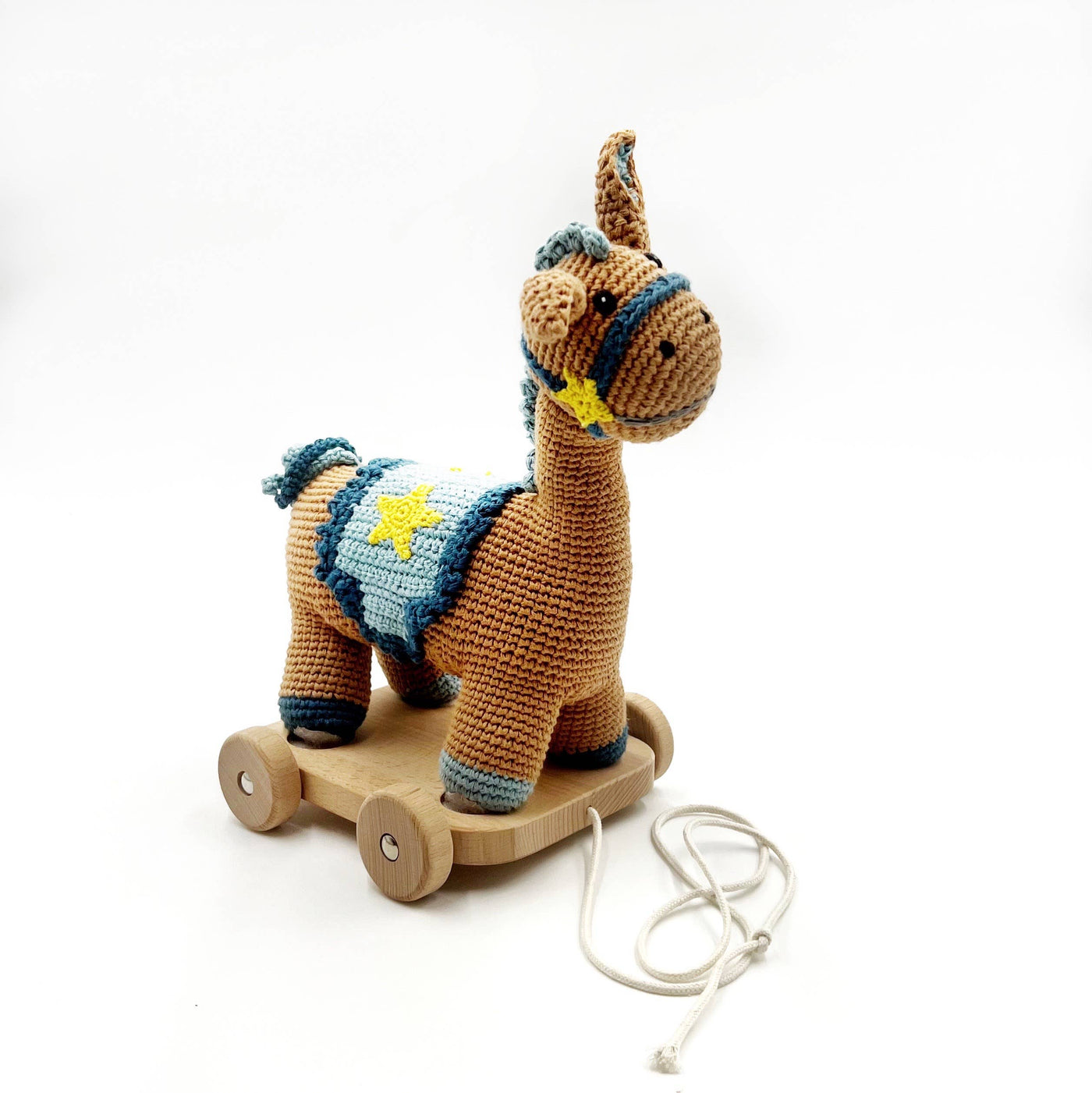 Wooden Toy with Plush Horse