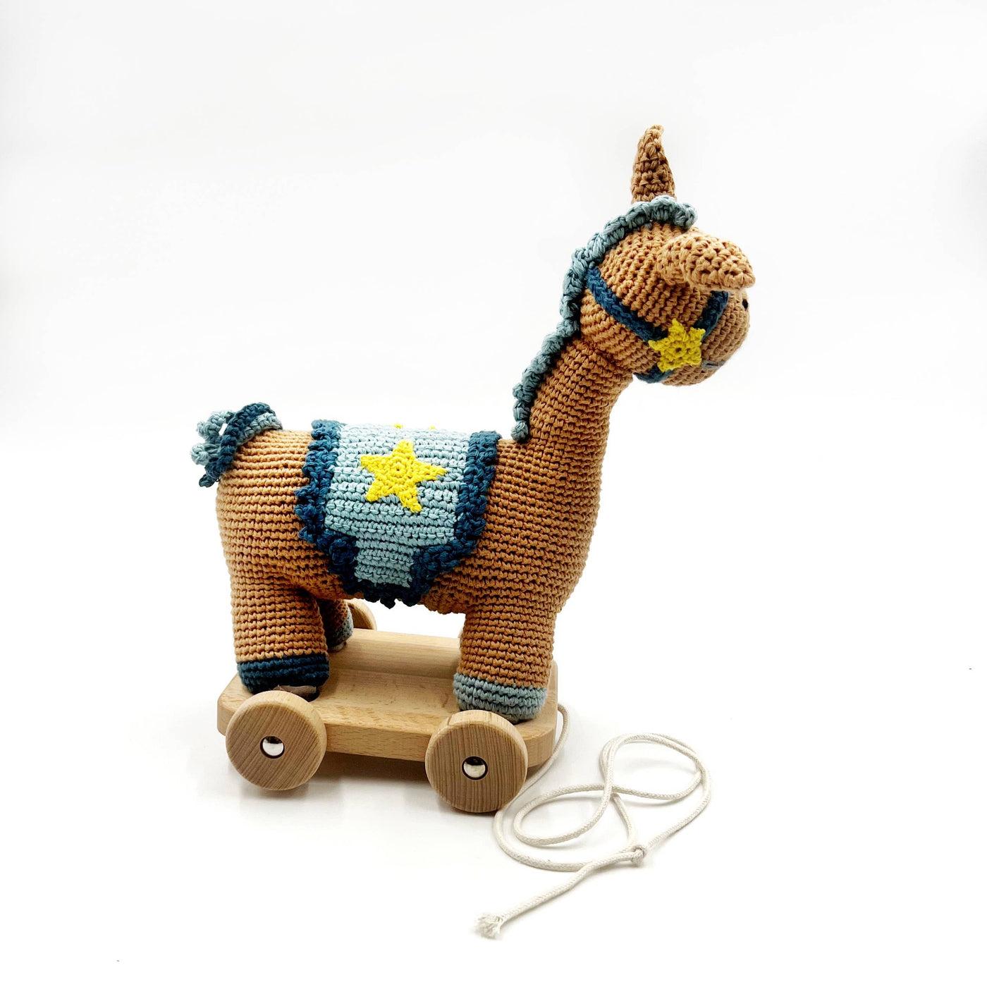 Wooden Toy with Plush Horse