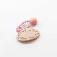 Embroidered Hair Snap Clip