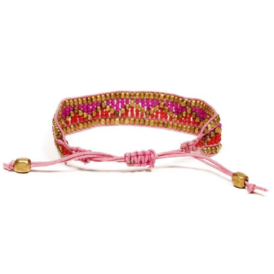 Taj Beaded Bracelet | Jaipur Pink