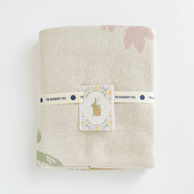 Pastel Bunny Organic Cotton Baby Blanket