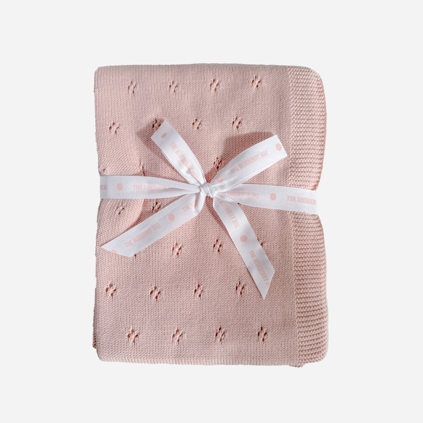 Heirloom Pique Blush Organic Cotton Baby Blanket