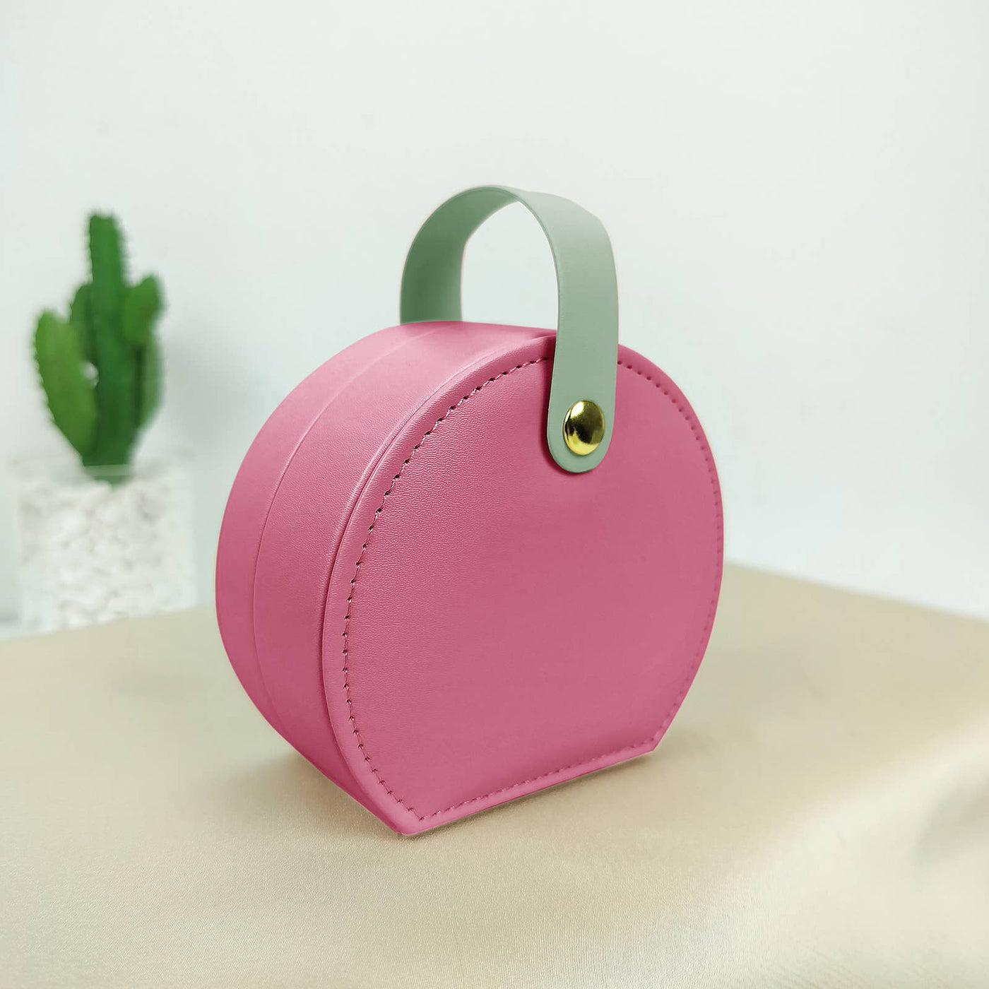Vegan Leather Mini Portable Jewelry Storage Gifts Box