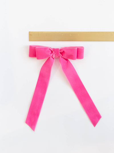 Long Velvet Hair Barrette | Judy Bow - Long Length