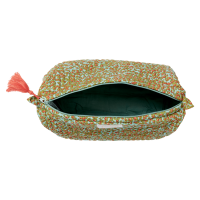 Toiletry Pouch | Leopard Indira Savane Blue Green