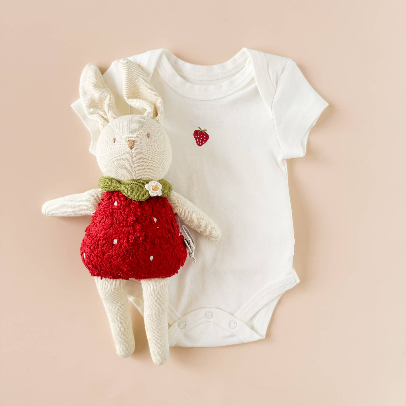 Plush Strawberry Bunny Doll