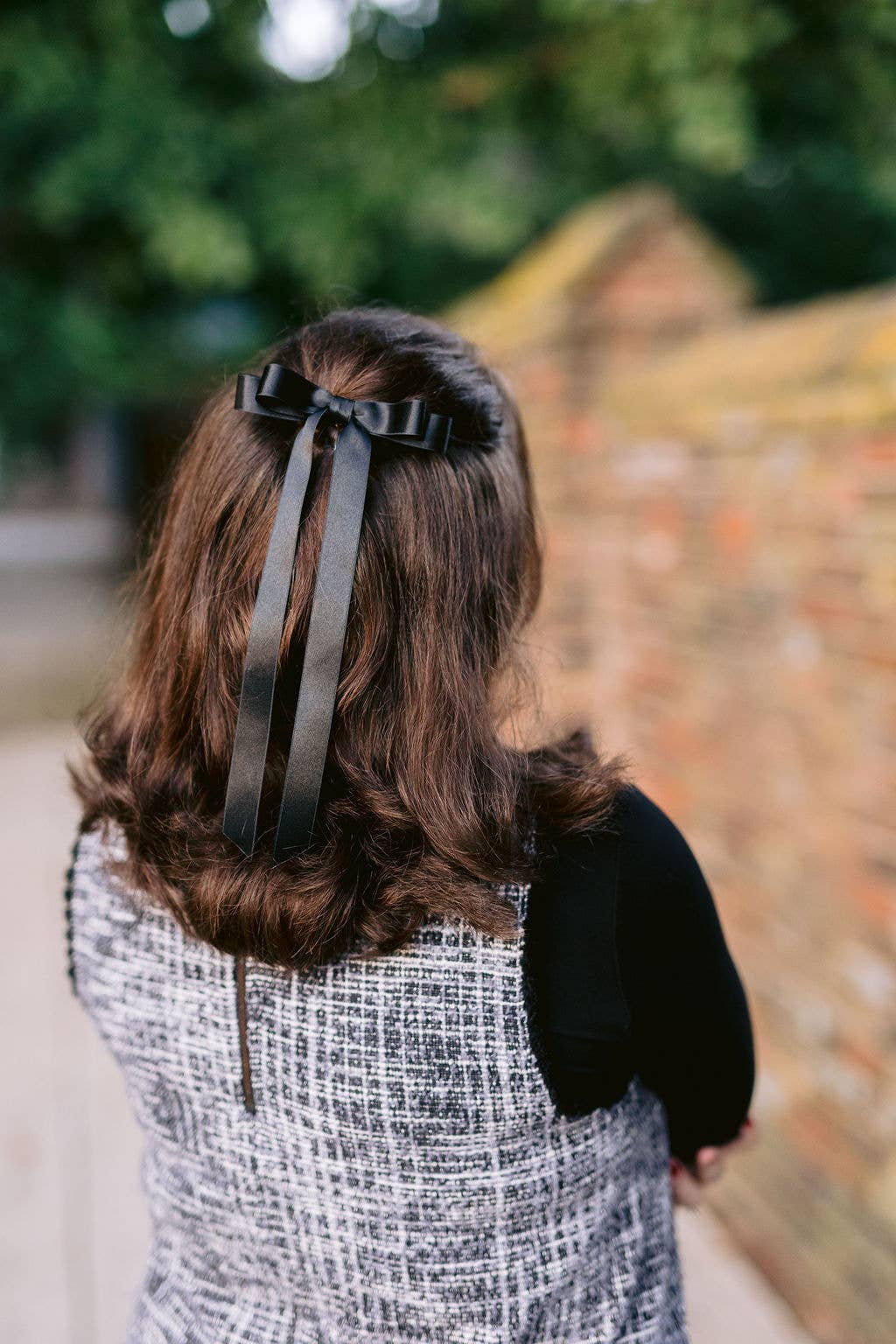 Long Satin Hair Barrette | Micro Alice Bow