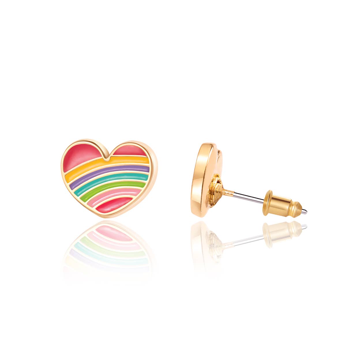 Cutie Stud Earrings | Rainbow Heart