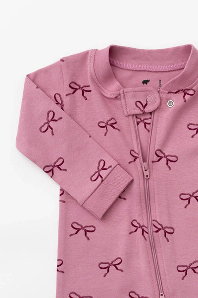 Pink Ribbons Baby Pajamas
