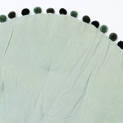 Cotton Soft & Fine Velvet Round Playmat with Pom Pom-48"