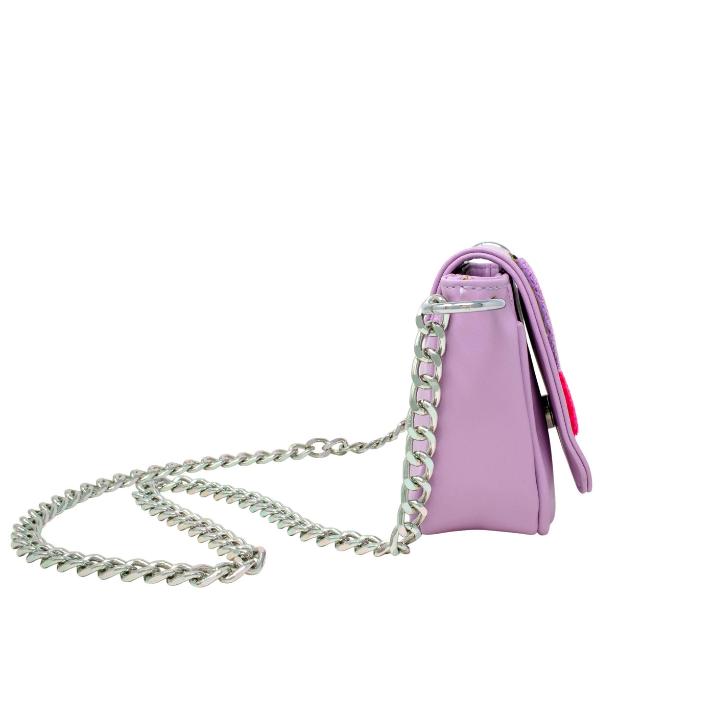 Crossbody Patch Handbag: Purple