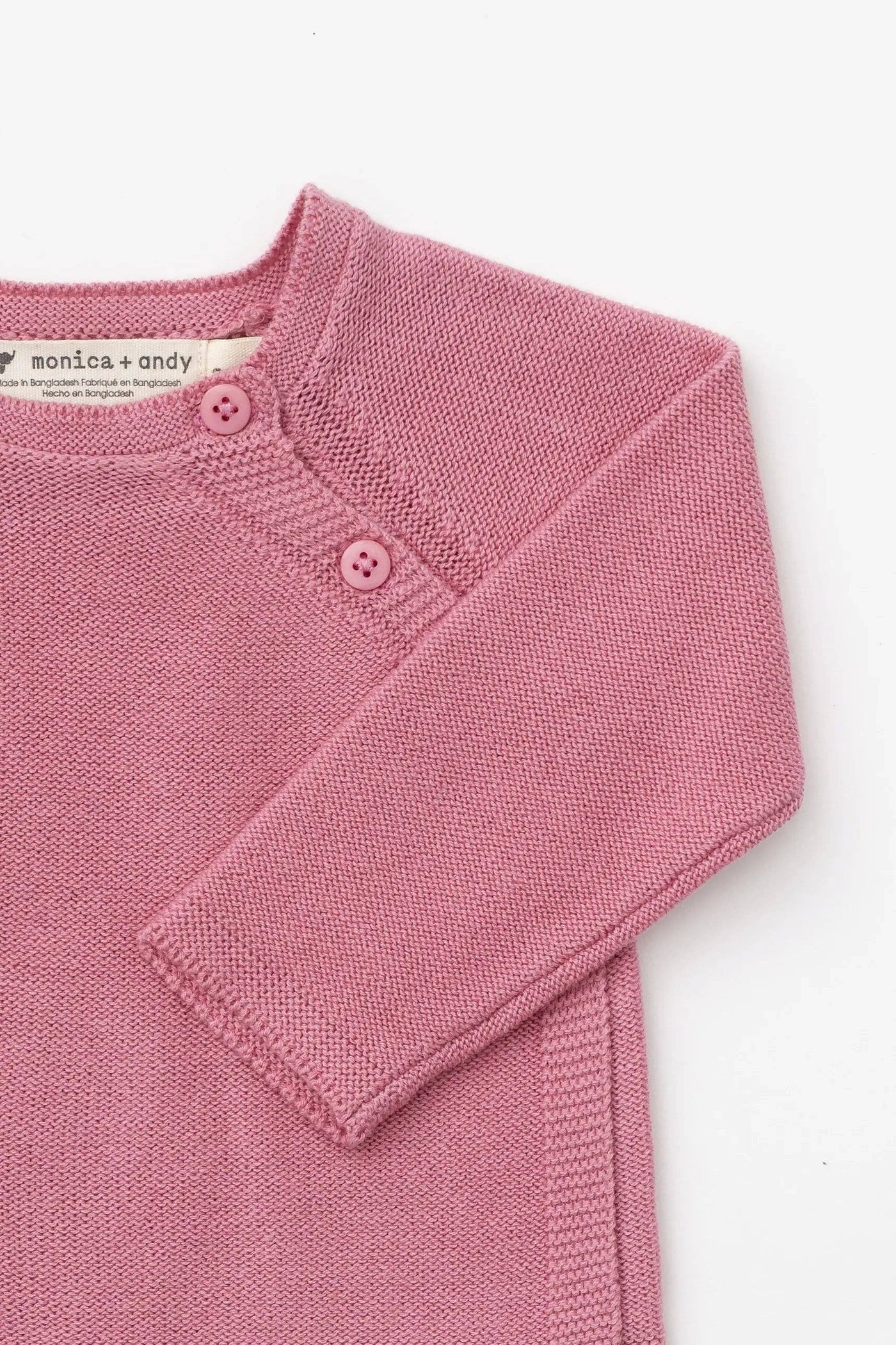 Mauve Pink Knit Baby Set