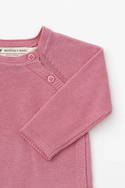 Mauve Pink Knit Baby Set