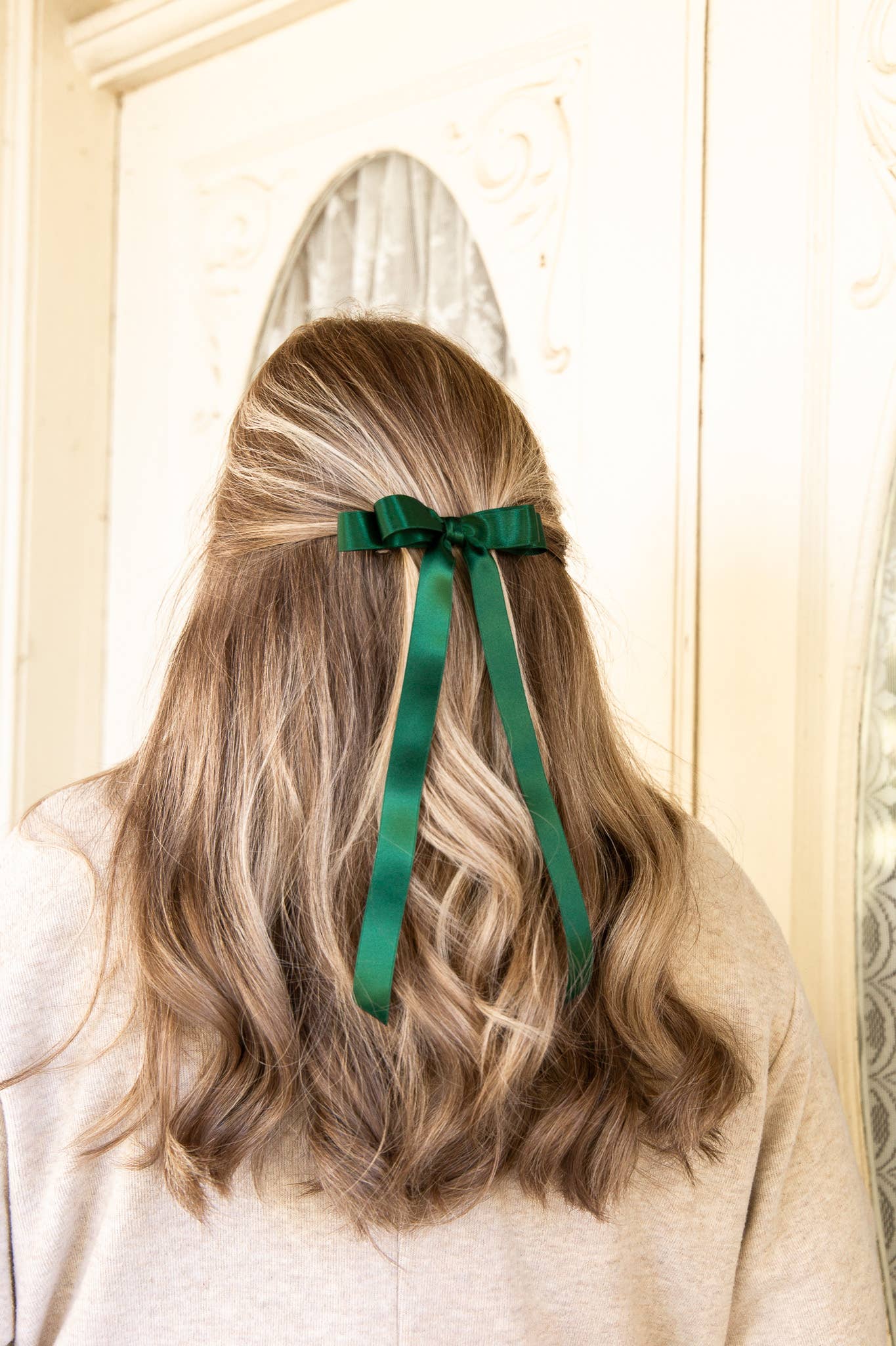 Long Satin Hair Barrette | Micro Alice Bow