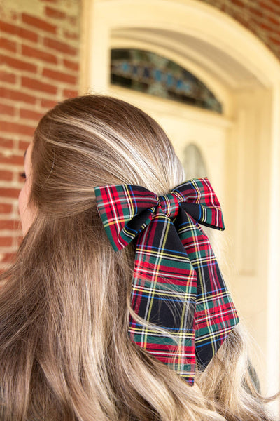 Tartan Christmas Plaid Hair Barrette | Lucy Bow