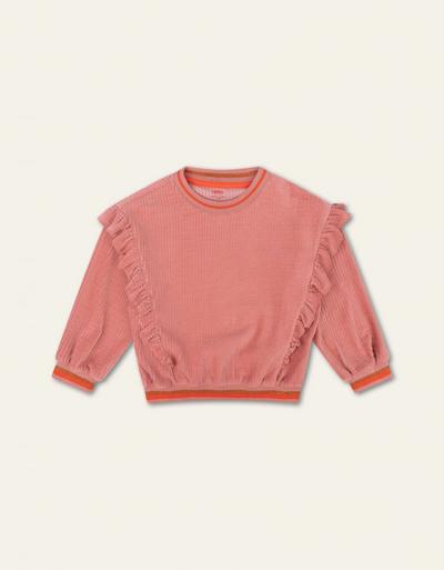 Pink Velvet Ribbel Sweater