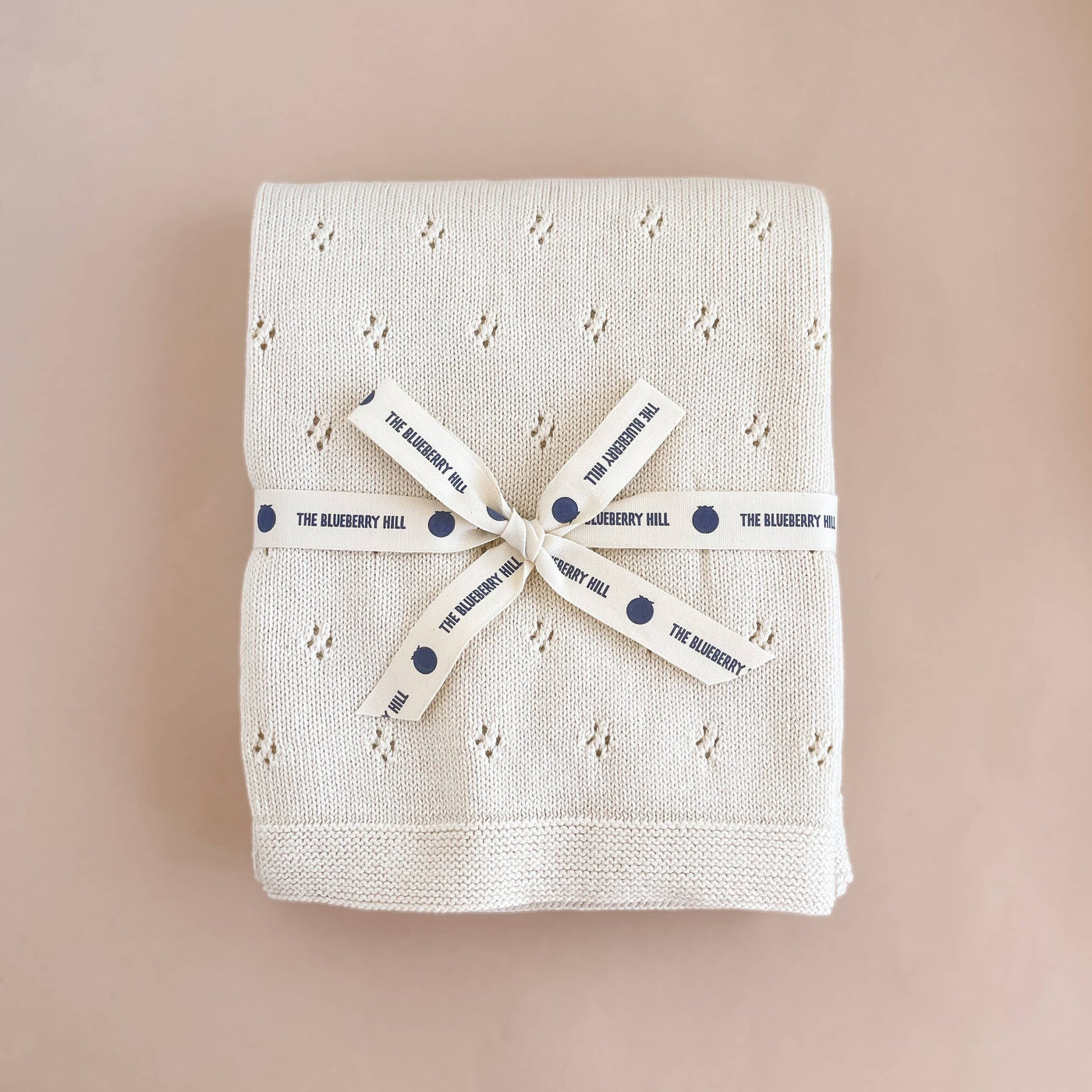 Heirloom Pique Cream Organic Cotton Baby Blanket