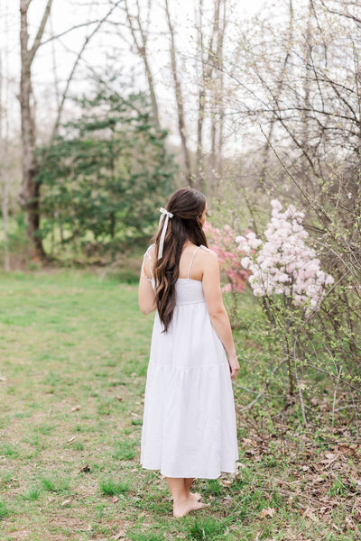 Long Satin Hair Barrette | Micro Alice Bow
