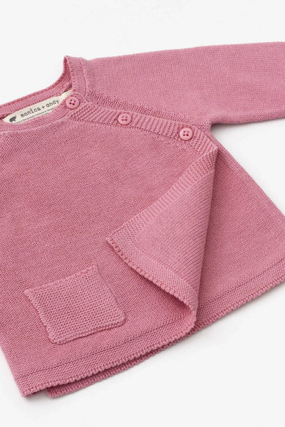 Mauve Pink Knit Baby Set