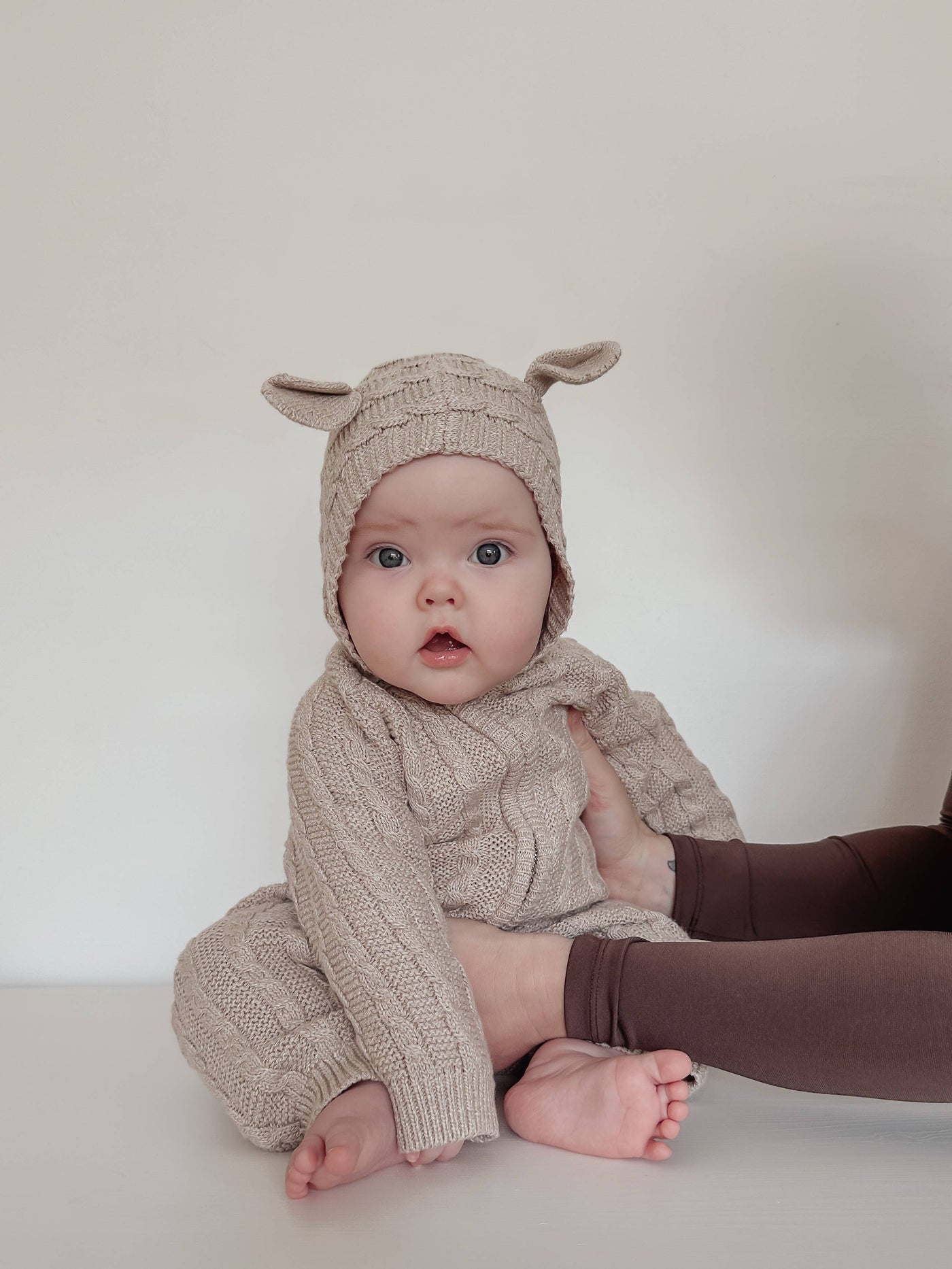 Baby Bear Jumpsuit | Heather Beige