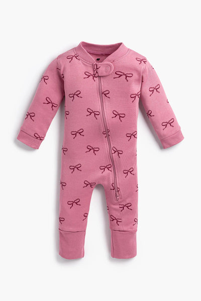 Pink Ribbons Baby Pajamas