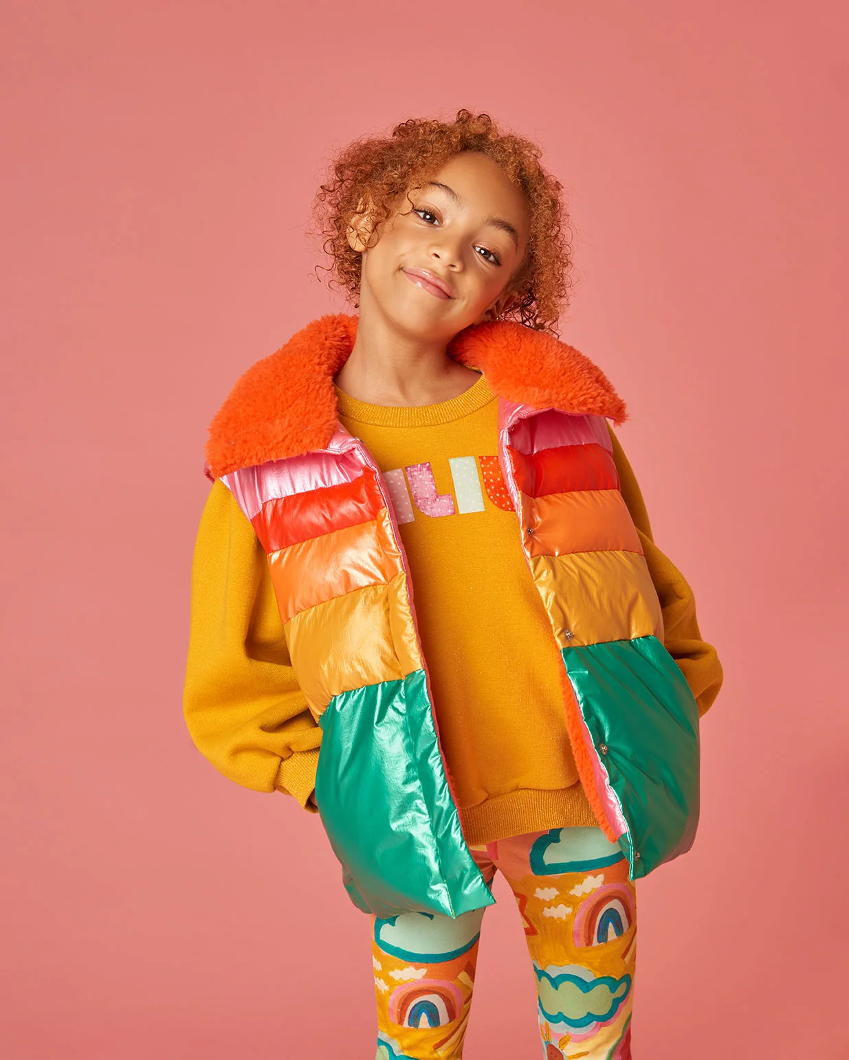 Rainbow Puffer Vest