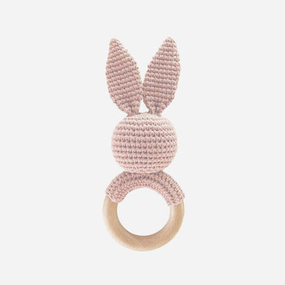 Teether Bunny Pink Baby Rattle