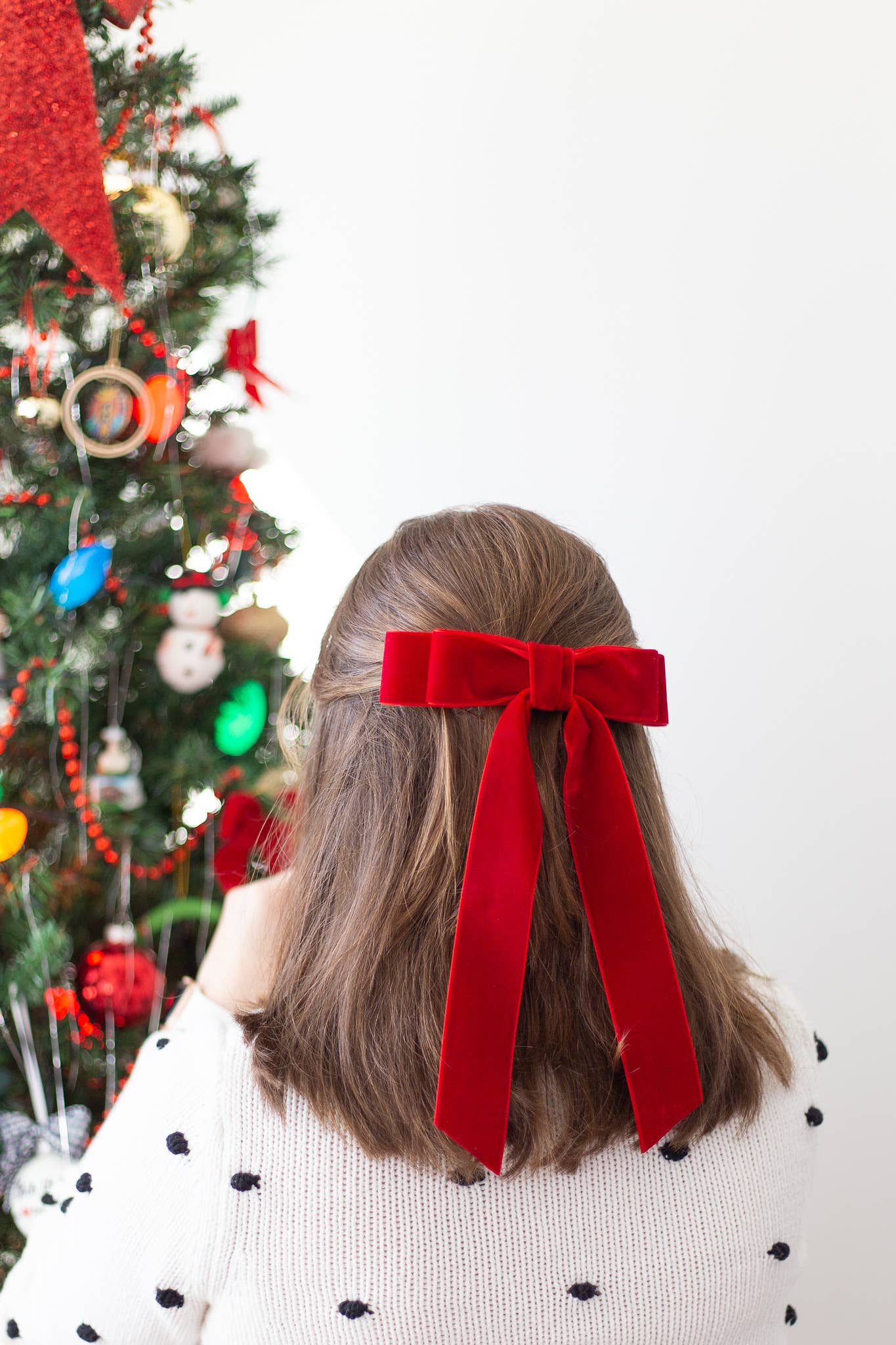 Long Velvet Hair Barrette | Judy Bow - Long Length