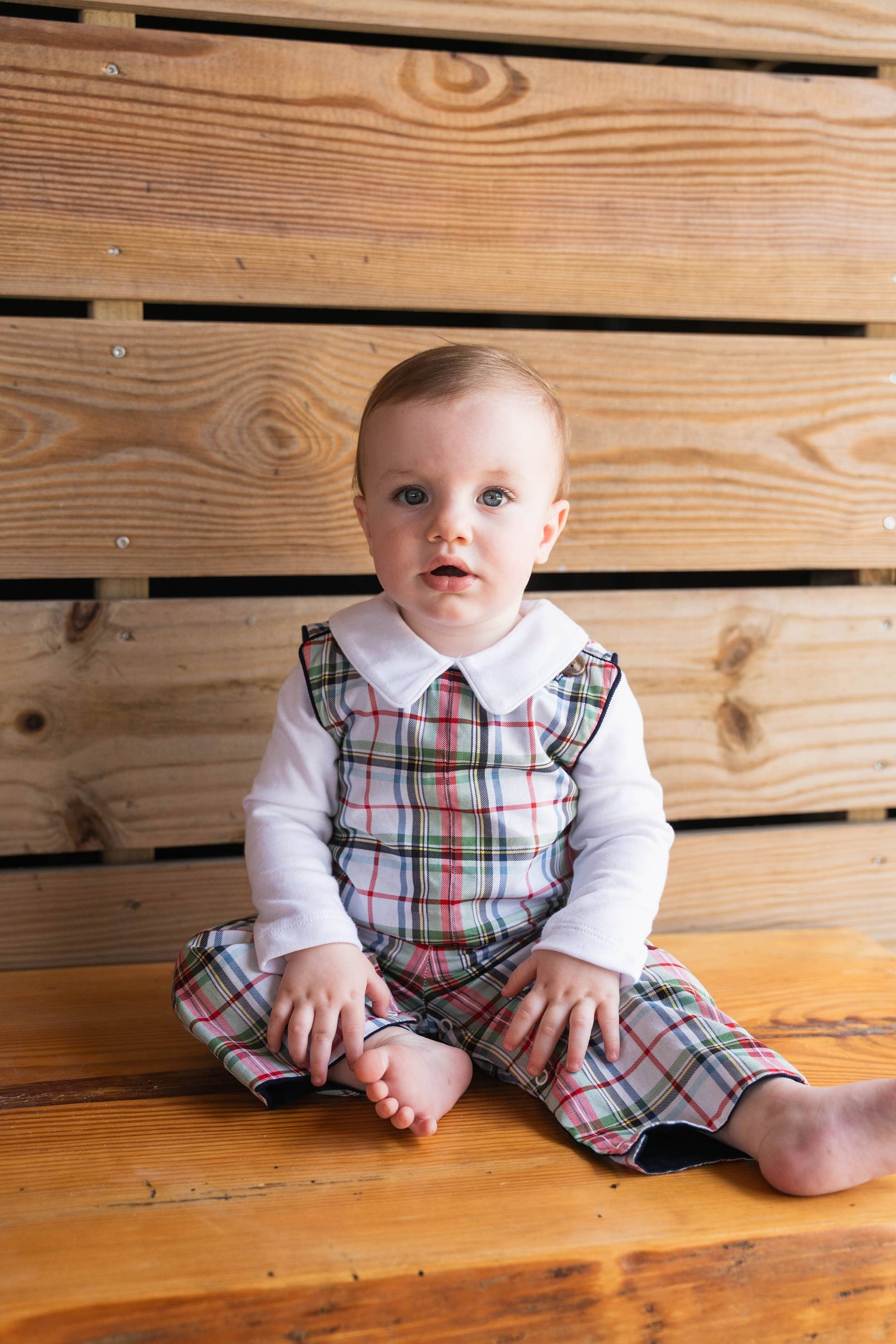 Rivers Reversible Longall | Creme Plaid 