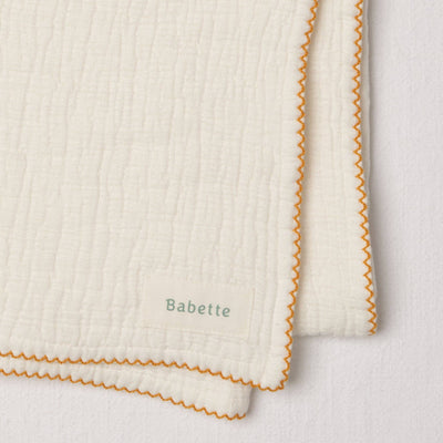Scalloped Trim Stroller Blanket | Marigold