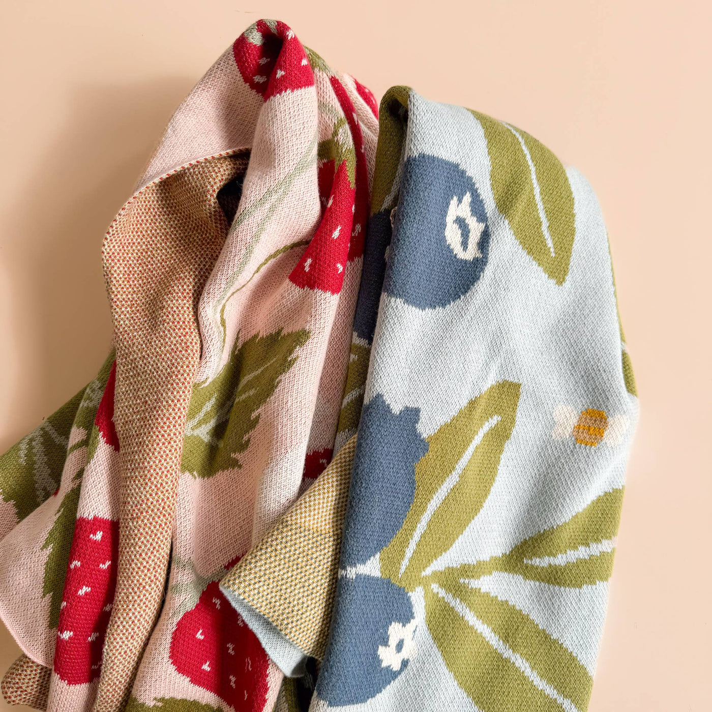 Blueberry Bear Bee Organic Cotton Baby Blanket