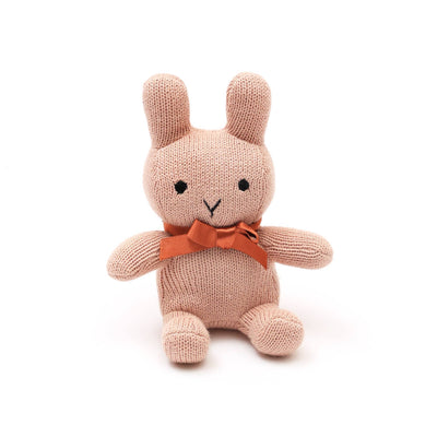 Handcrafted Cotton Knitted Blush Bunny