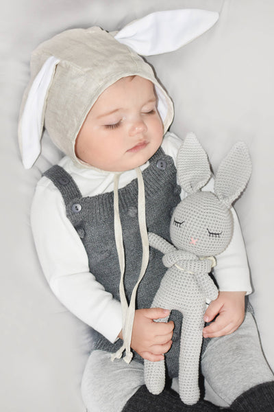 Sleepy Bunny Doll | White or Gray