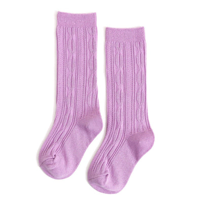 Cable Knit Knee Highs | Wisteria