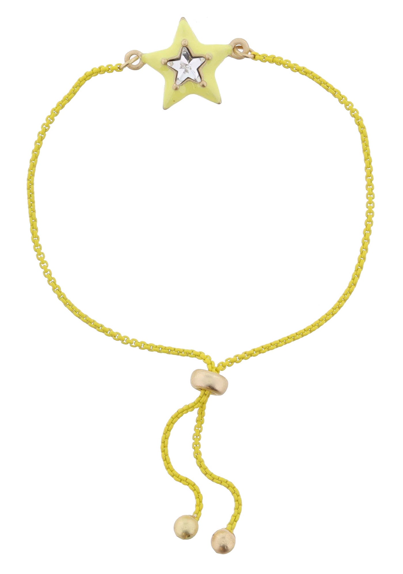 Pale Yellow Crystal Star Bracelet