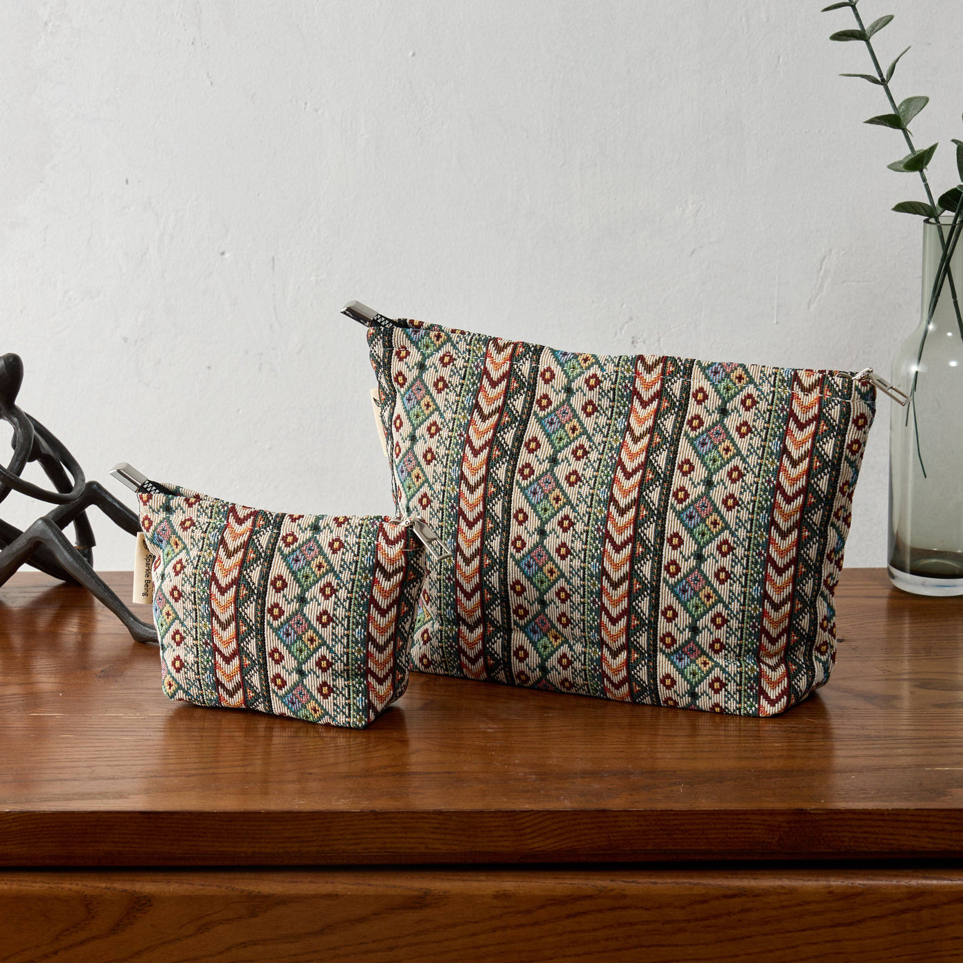 Modern Aztec Toiletry Bag - Travel-Friendly Cosmetic Bag