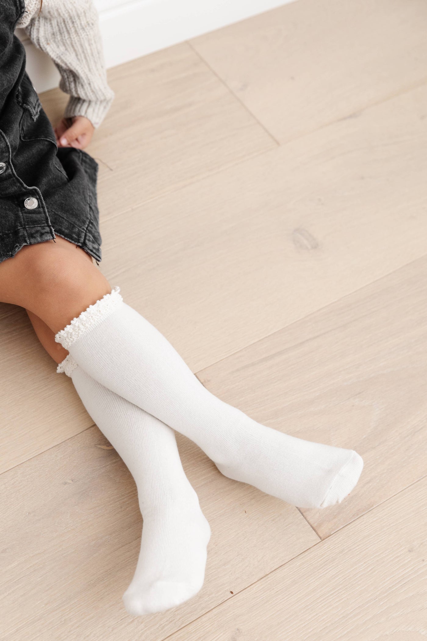 Lace Top Knee Highs | Ivory