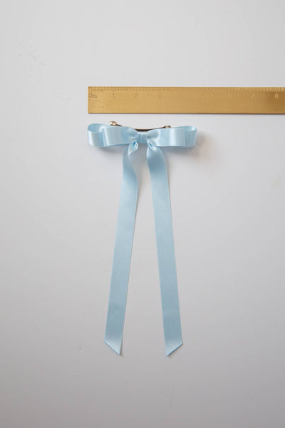 Long Satin Hair Barrette | Micro Alice Bow