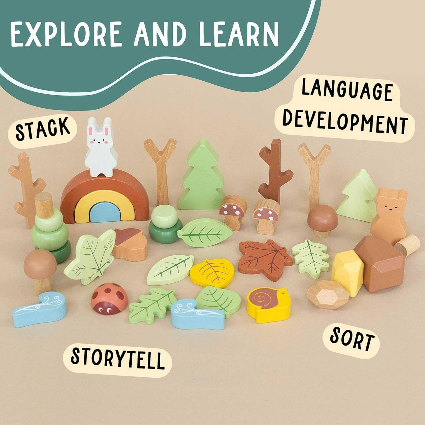 Wooden Forest Toy Set