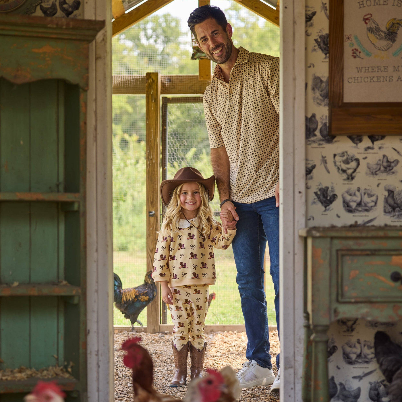 Cowboy Boots Sweater and Leggings Set